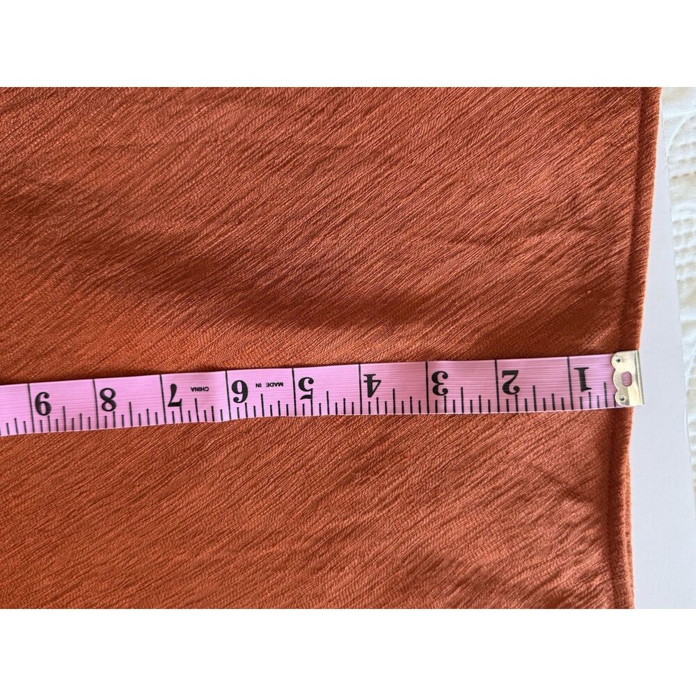 Eileen Fisher Linen Blend Maxi Skirt Burnt Orange Lagenlook Minimalist Boho Med - Picture 10 of 12